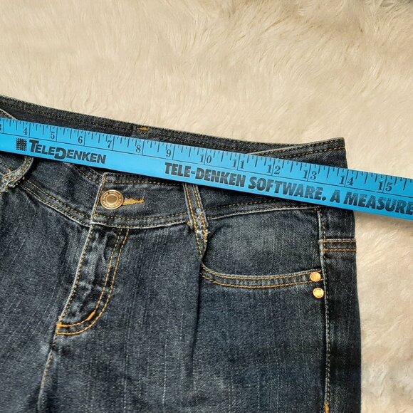 Michael Kors Woman's Blue Zipper Pockets Boot Cut Jeans Size: 4 - Picture 5 of 12